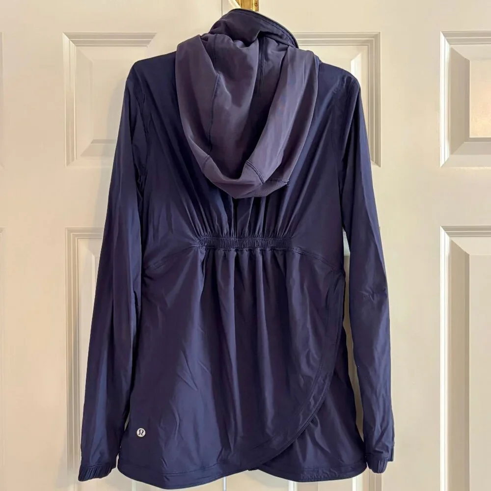 Lululemon Such a Cinch Navy Full Zip Tulip Hem Lightweight Jacket 4